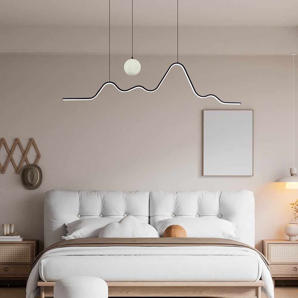 Pendul LED ERSTE Hades, 2380lm, 34W, IP20, negru