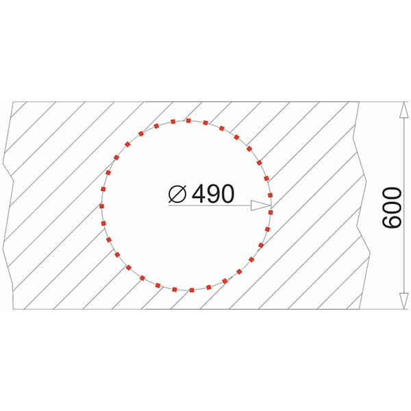 Pachet chiuveta PYRAMIS Round Elegant, compozit granit + baterie, gri