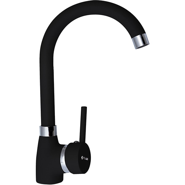 Pachet chiuveta PYRAMIS Round Elegant, compozit granit + baterie, carbune