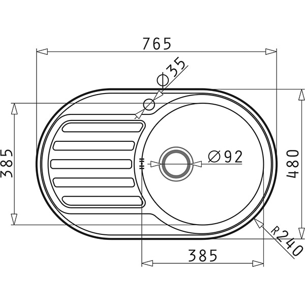 Pachet chiuveta PYRAMIS SR Mini, 1 cuva, picurator stanga, inox texturat + baterie, gri
