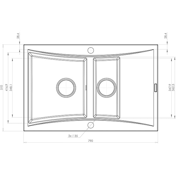 Pachet chiuveta PYRAMIS Pyrsoft Magico Extra, 2 cuve, picurator reversibil, compozit granit + baterie 202100273, bej