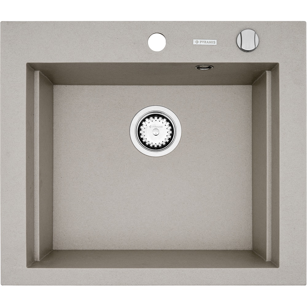 Pachet chiuveta PYRAMIS Chiuveta Altexia Bell Square 57, compozit granit + baterie, bej