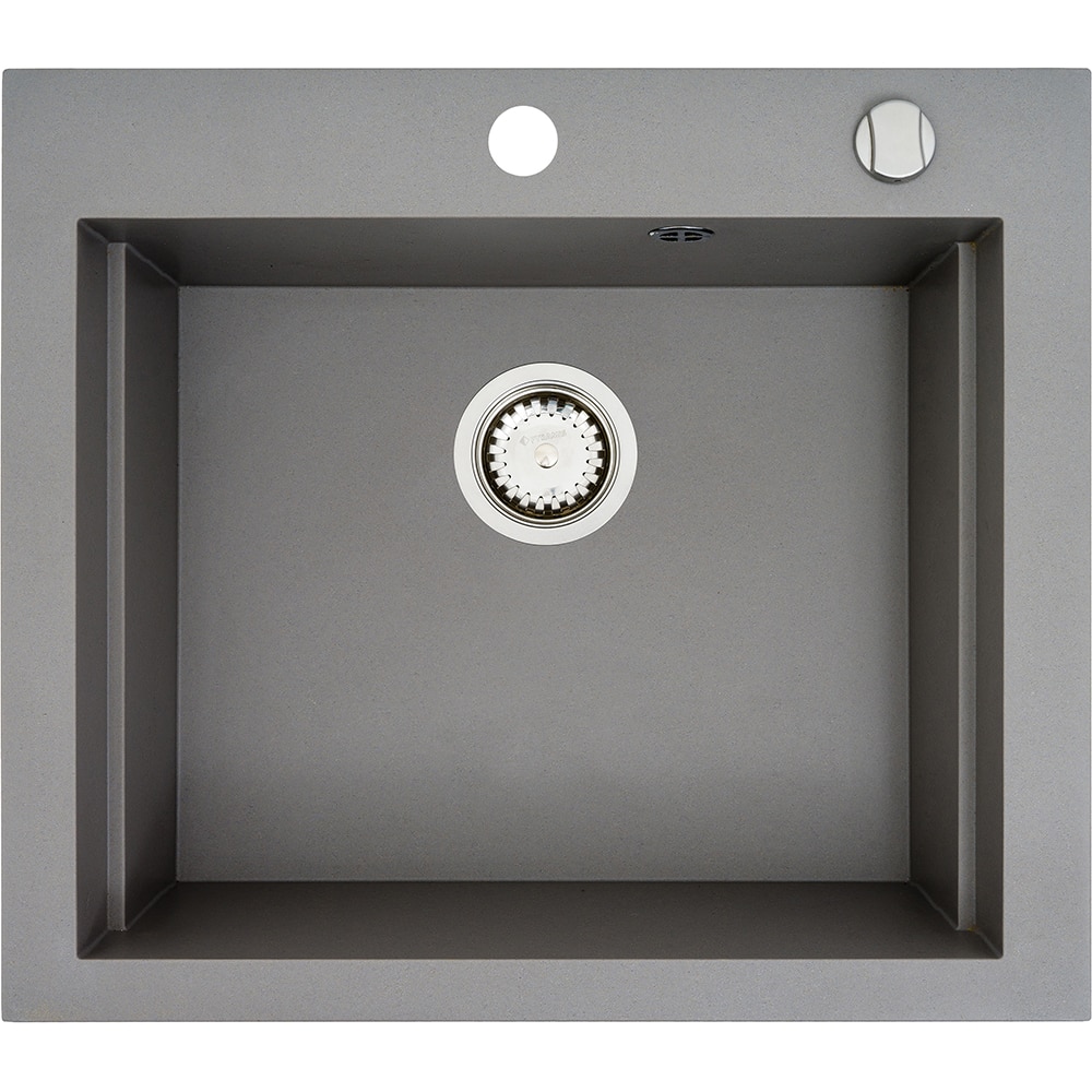 Pachet chiuveta PYRAMIS Chiuveta Altexia Bell Square 57, compozit granit + baterie, gri