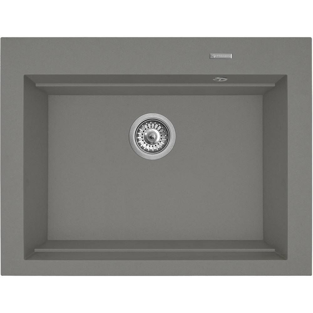 Pachet chiuveta PYRAMIS Chiuveta Altexia Bell Square 67, compozit granit + baterie, gri