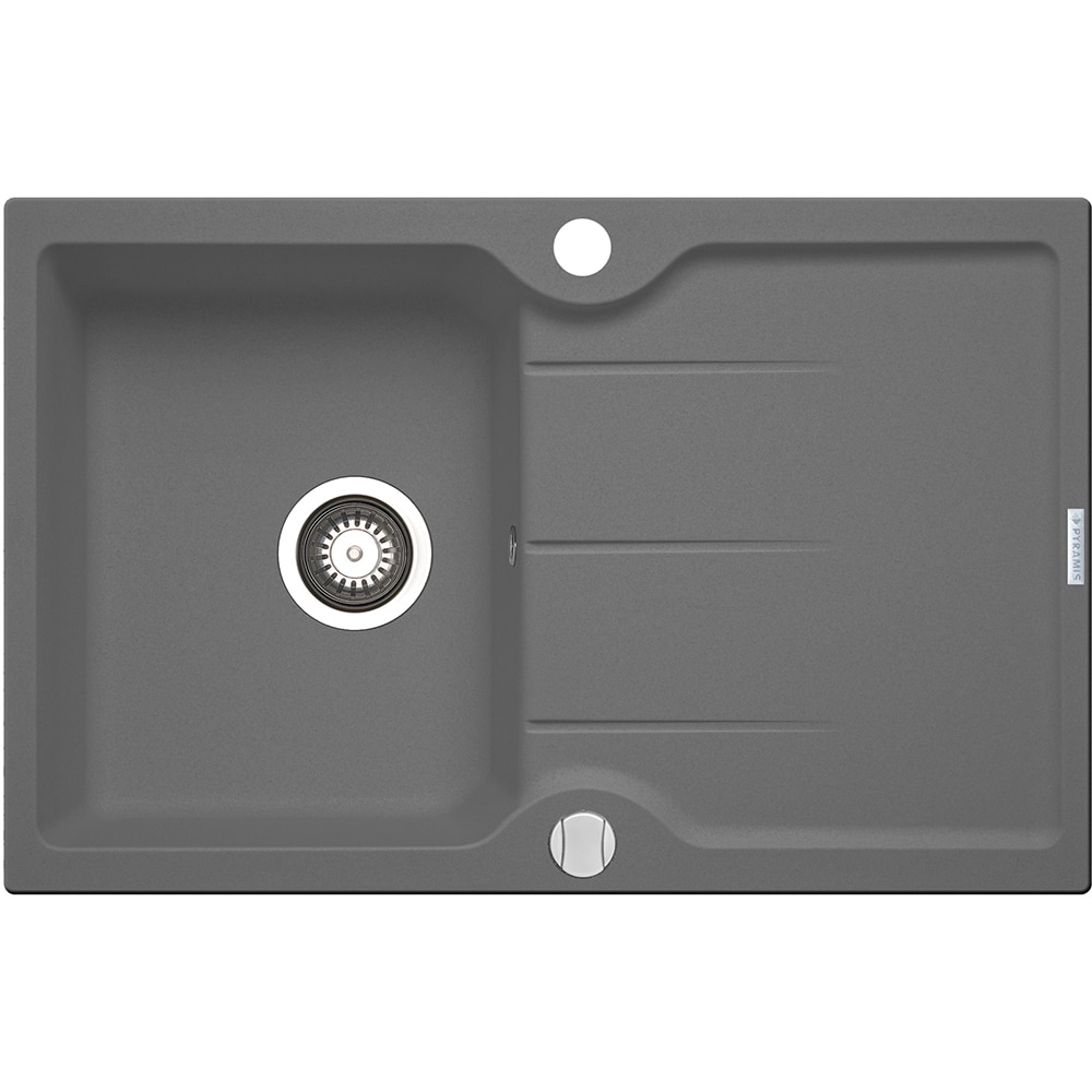 Pachet chiuveta PYRAMIS Chiuveta Altexia Bell 78, 1 cuva, picurator reversibil, compozit granit + baterie, gri