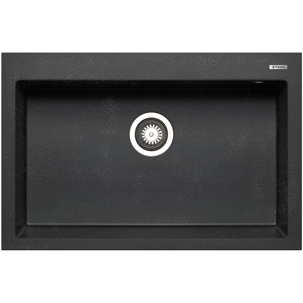 Pachet chiuveta PYRAMIS Chiuveta Altexia SQFL 76, compozit granit + baterie, negru