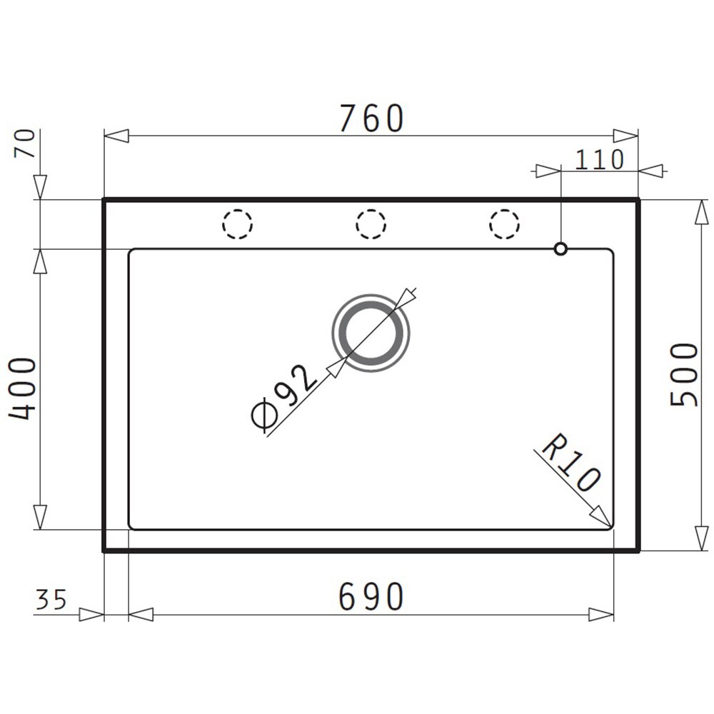 Pachet chiuveta PYRAMIS Chiuveta Altexia SQFL 76, compozit granit + baterie, gri