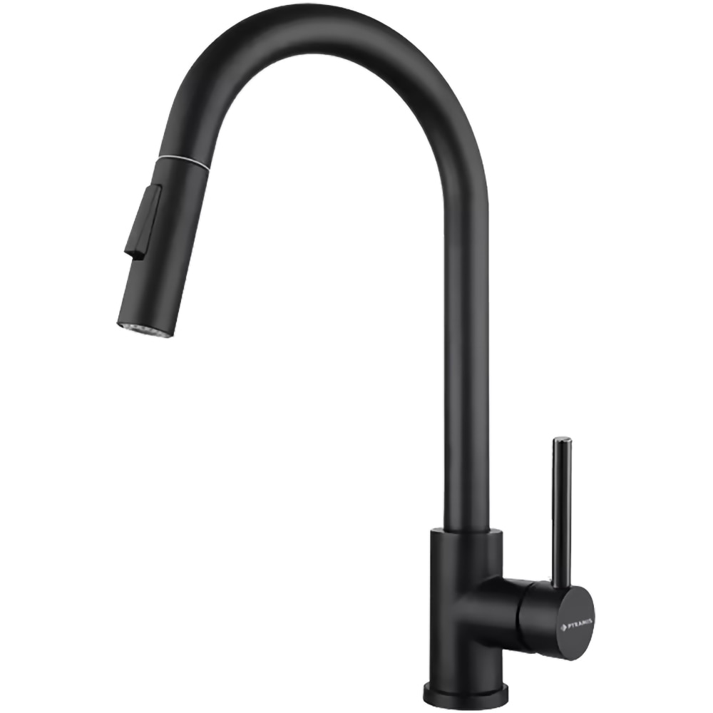 Baterie bucatarie PYRAMIS Eco Idea, dus extractibil, alama, negru