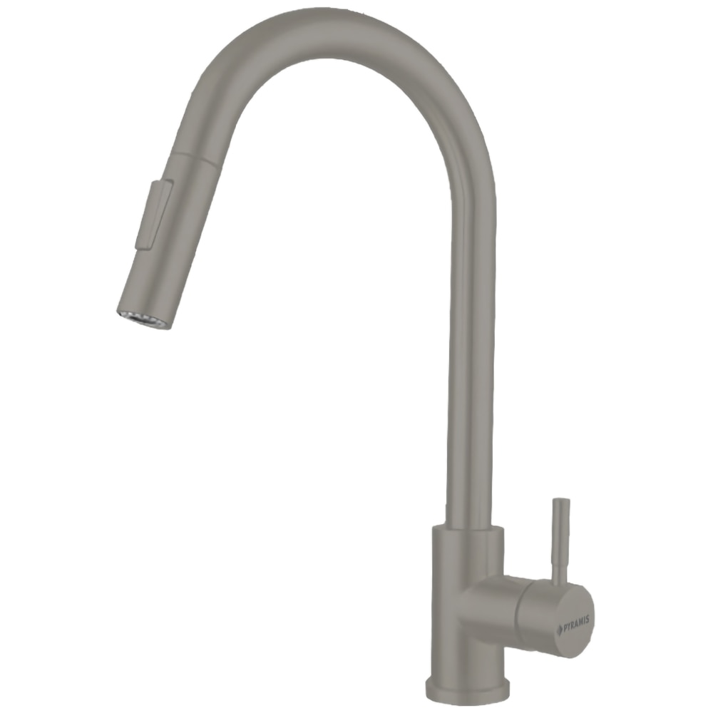 Baterie bucatarie PYRAMIS Eco Idea, dus extractibil, alama, gri
