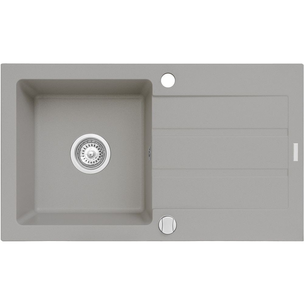 Pachet chiuveta PYRAMIS Altexia Eco Smart, 1 cuva, picurator reversibil, compozit granit + baterie, gri