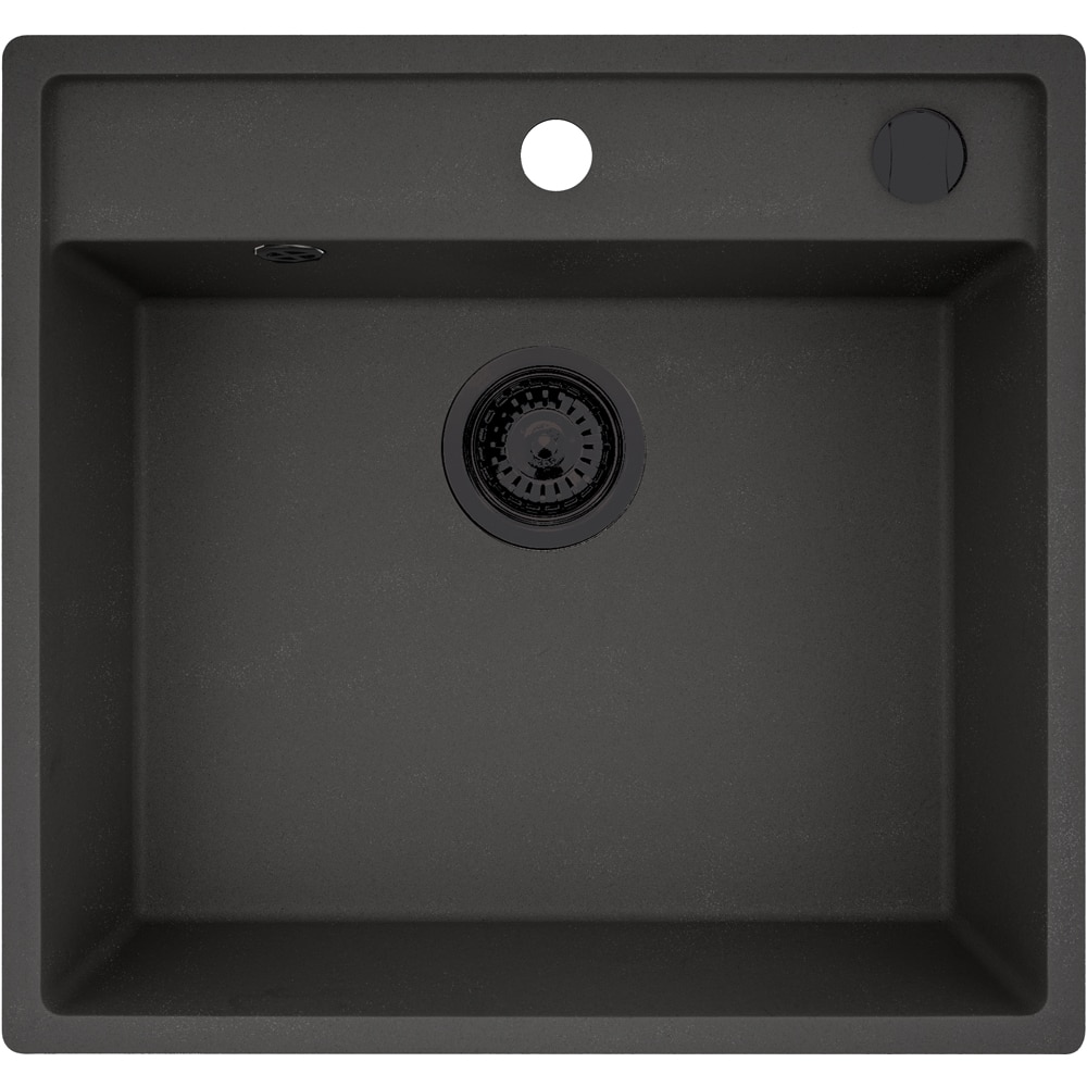 Chiuveta bucatarie PYRAMIS Star Square 55, 1 cuva, compozit granit, negru