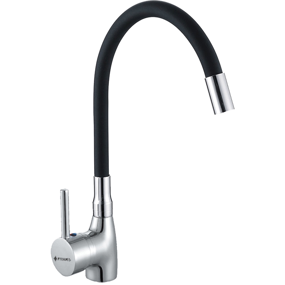 Pachet chiuveta PYRAMIS Flex 79, 1 cuva, picurator reversibil, compozit granit + baterie, negru