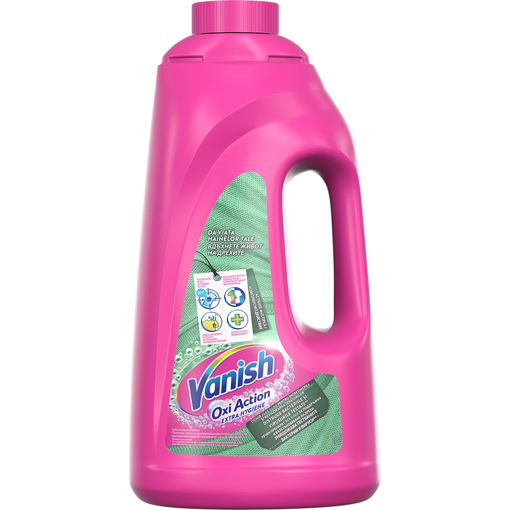 Solutie pentru indepartarea petelor VANISH Extra Hygiene, 1.88 l