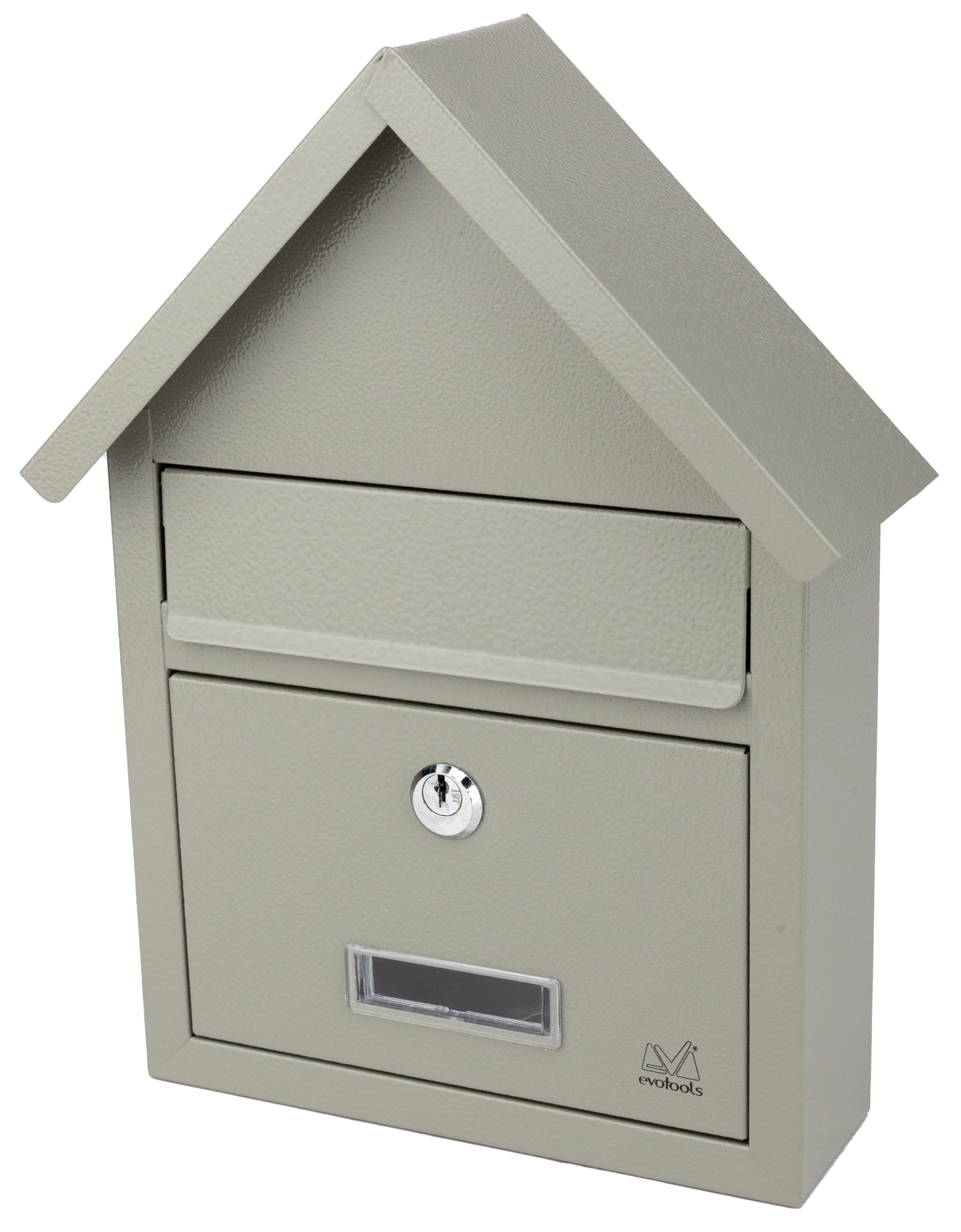 Cutie postala, casuta cu capac, gri, 230 x 301 x 80 mm