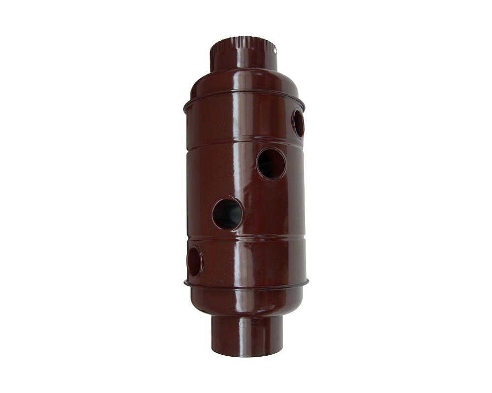 Recuperator caldura emailat, compact, diametru 13 cm, maro • Evotools