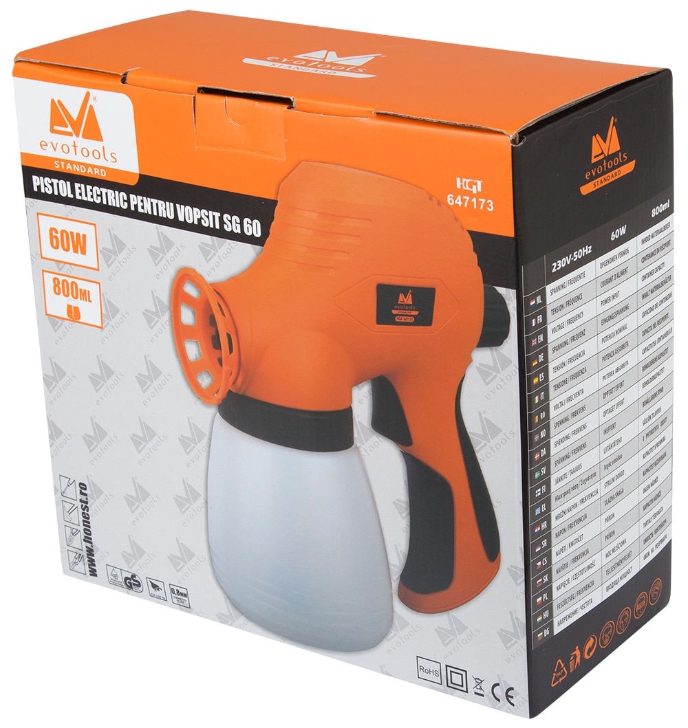 Aparat electric de vopsit, 60 w, 800 ml • Evotools