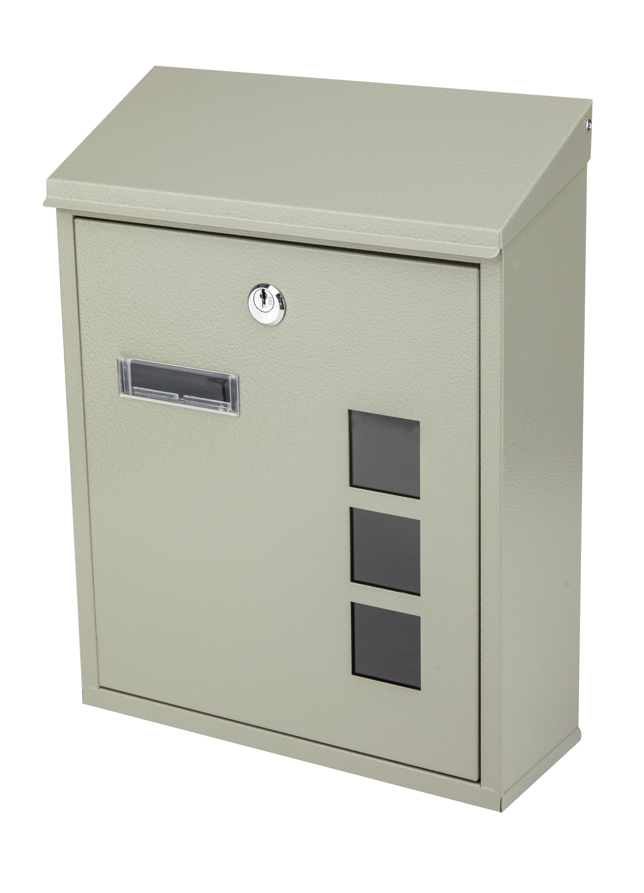 Cutie postala, cu capac, gri