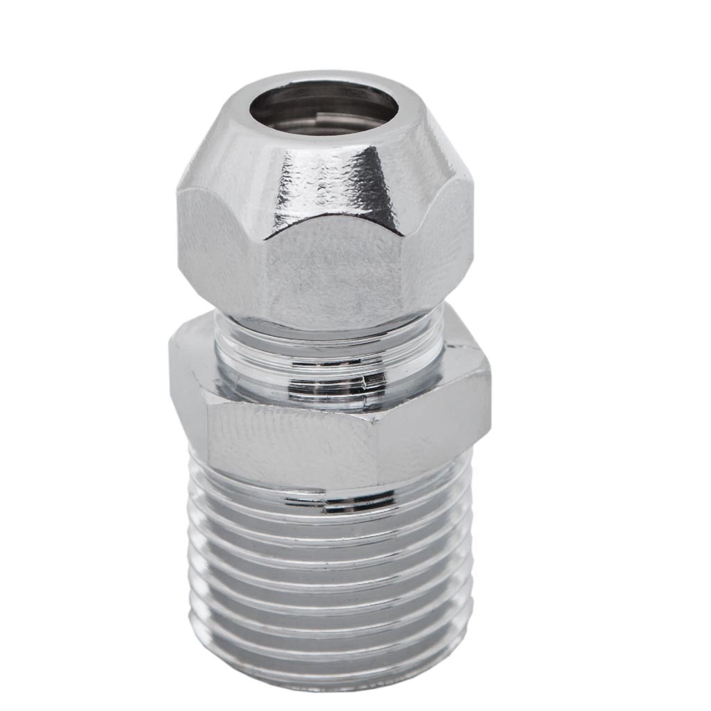 Conector pentru baterie, filet exterior, 10 mm, racord 1/2, alama 