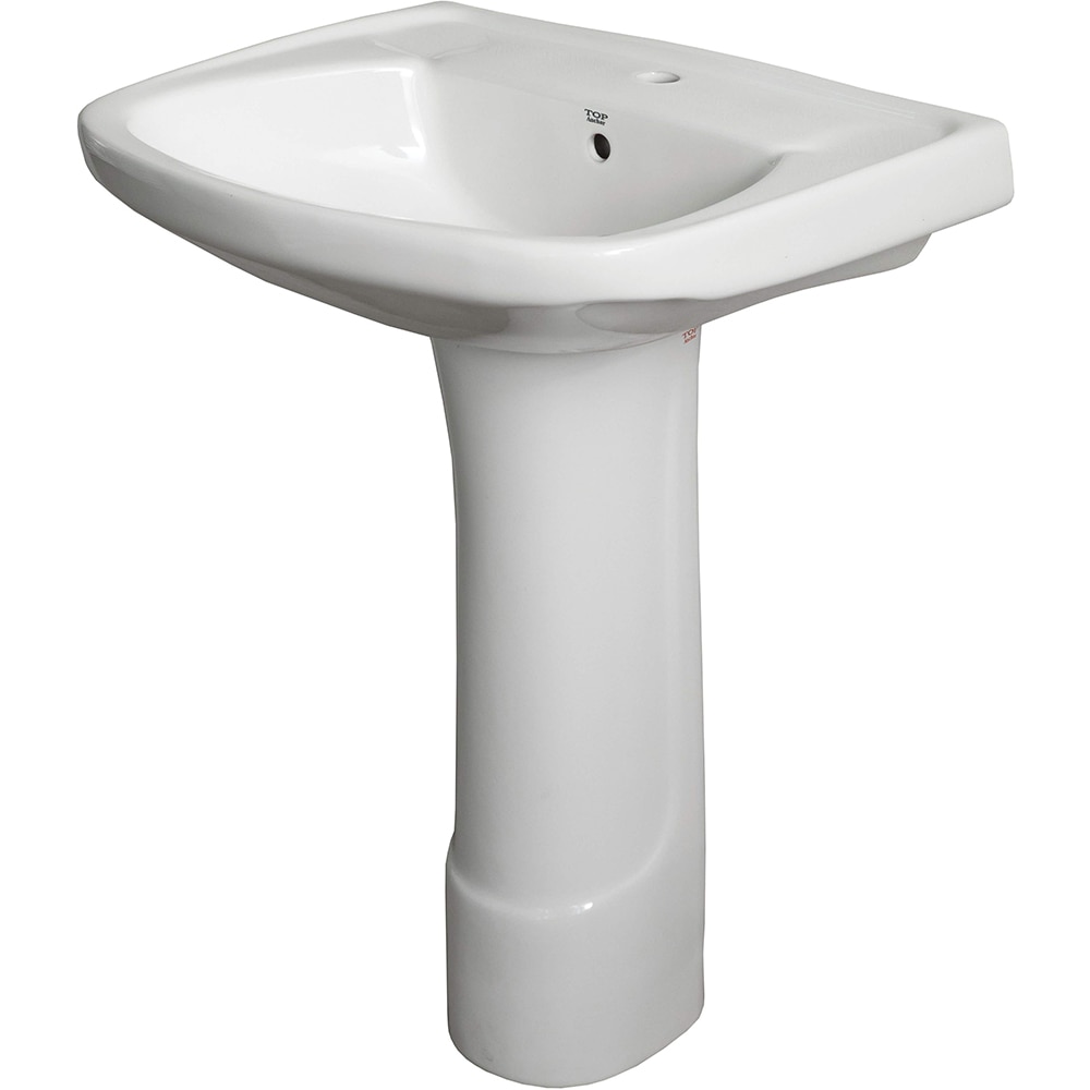 Set lavoar baie si piedestal Lebanese, ceramica, 60 x 50 x 82.5 cm, alb