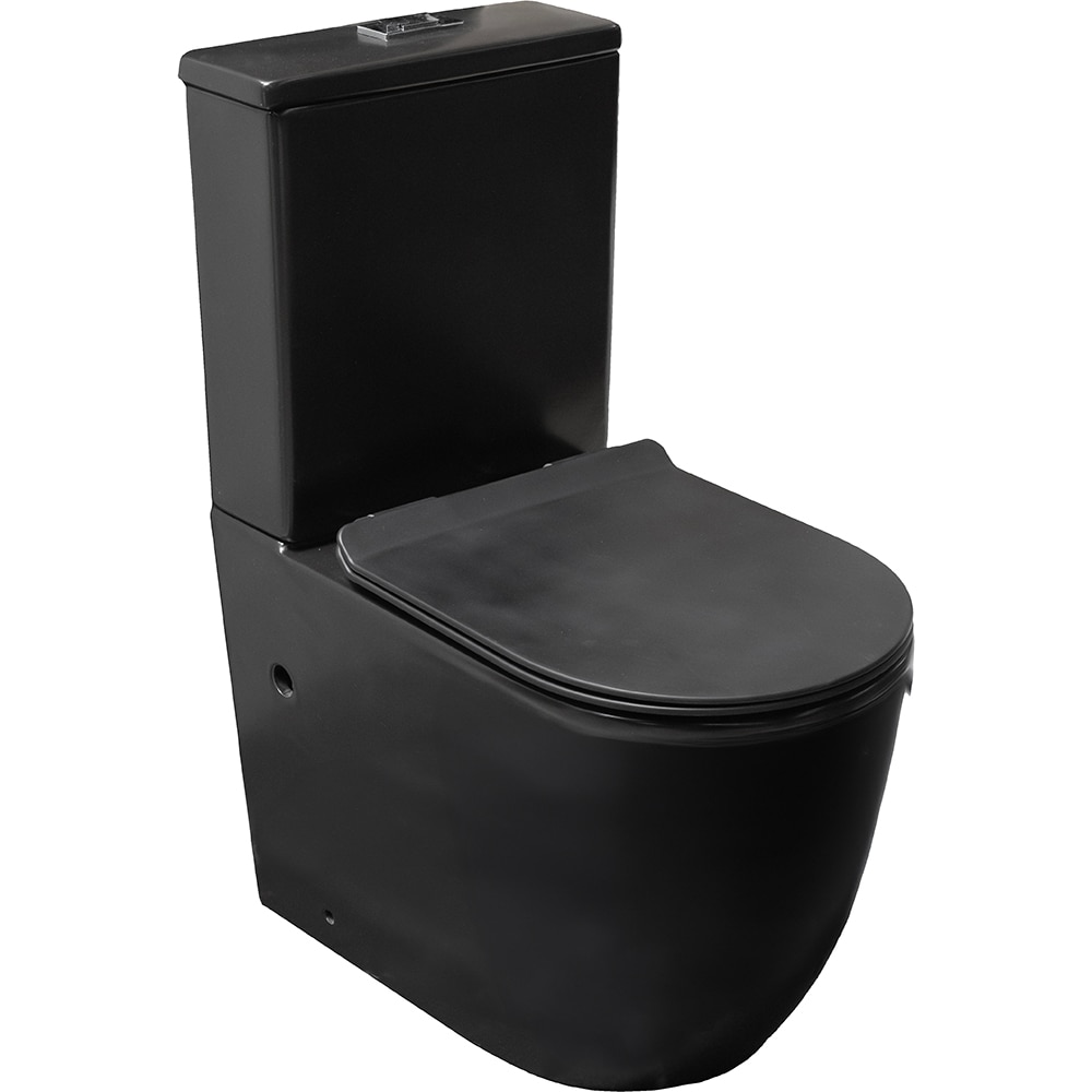 Set vas WC PREMIER TR-AB1253, ceramica, 37.2 x 62 x 82 cm, capac SoftClose, negru