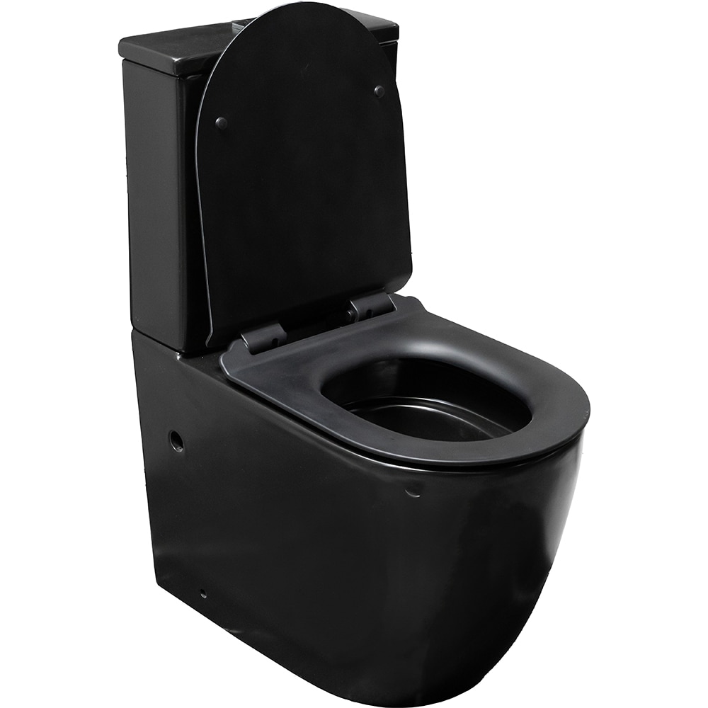 Set vas WC PREMIER TR-AB1253, ceramica, 37.2 x 62 x 82 cm, capac SoftClose, negru