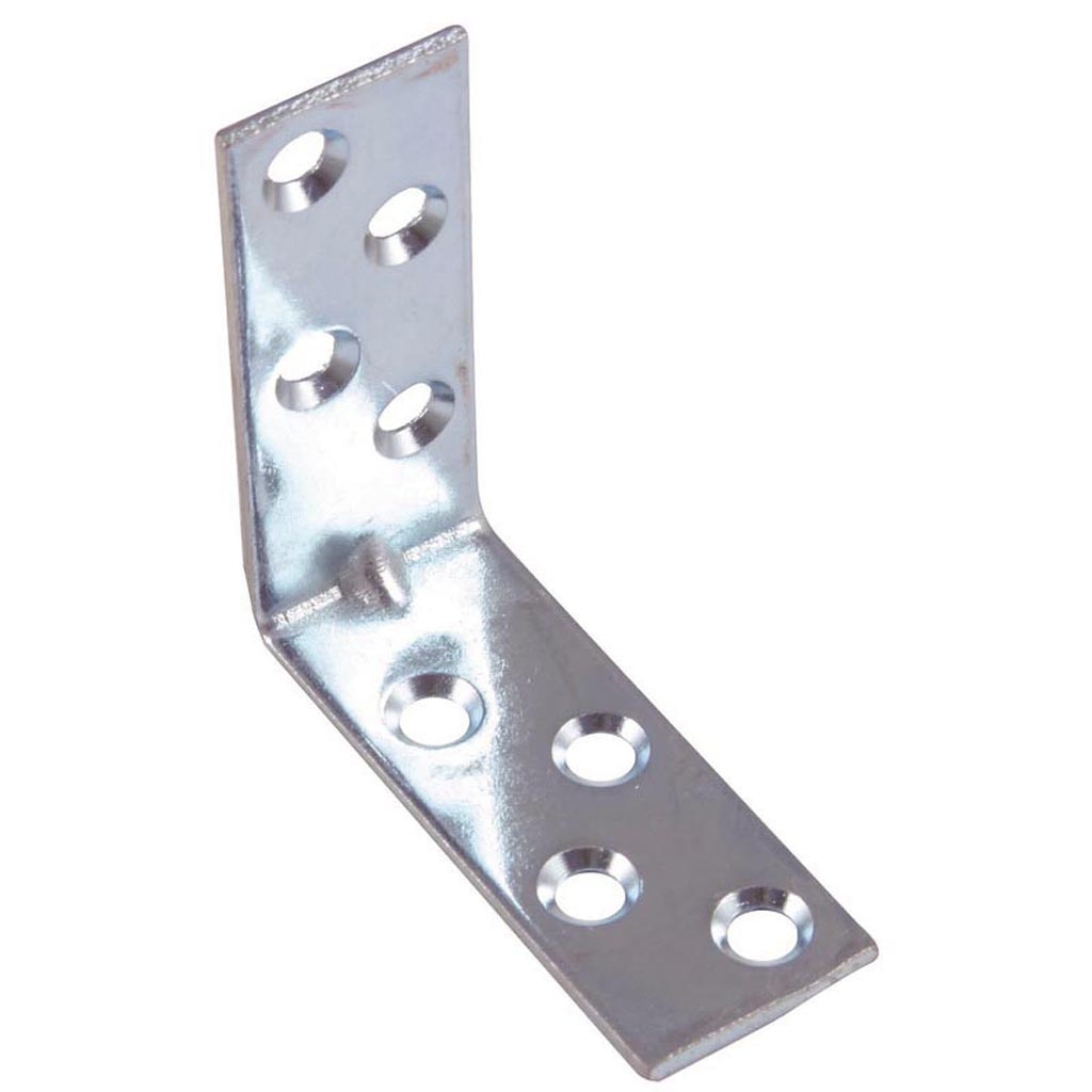 Coltar mobila tip L, 25 x 25 x 25 mm, zincat alb 