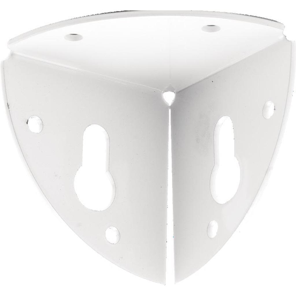 Coltar fixare mobila, 37 x 37 mm, alb 