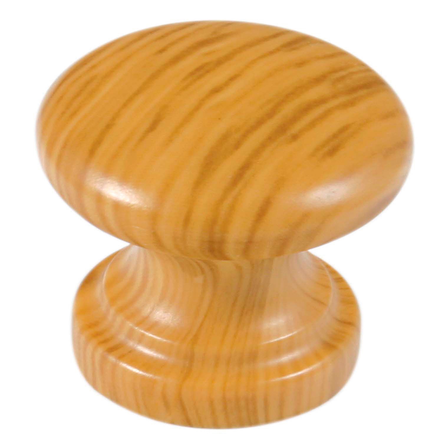 Buton usa, plastic M4, 32 x 7 mm, stejar 