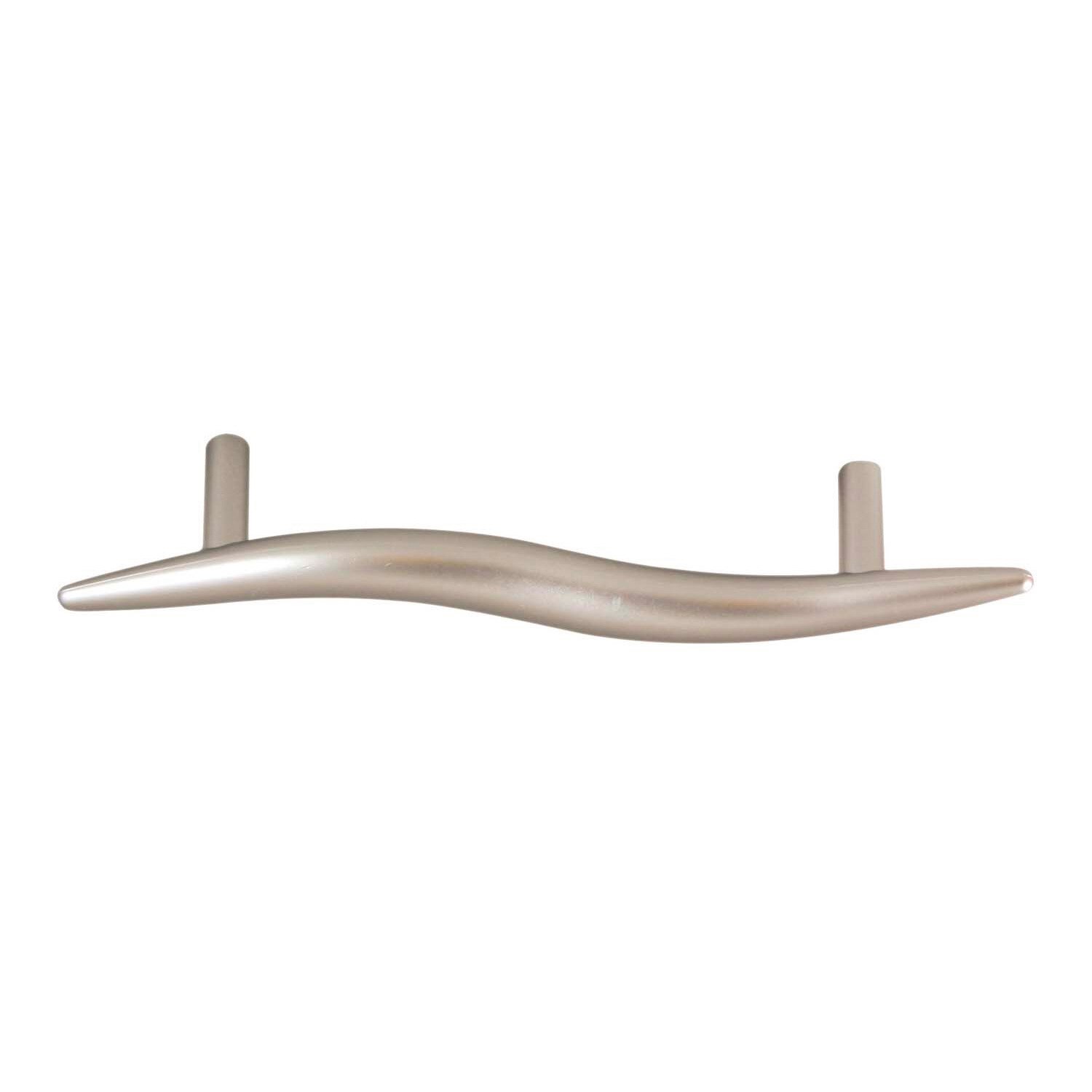 Maner mobila arcada plastic, filet gaura m4, 96 mm, crom satinat, 4 bucati 