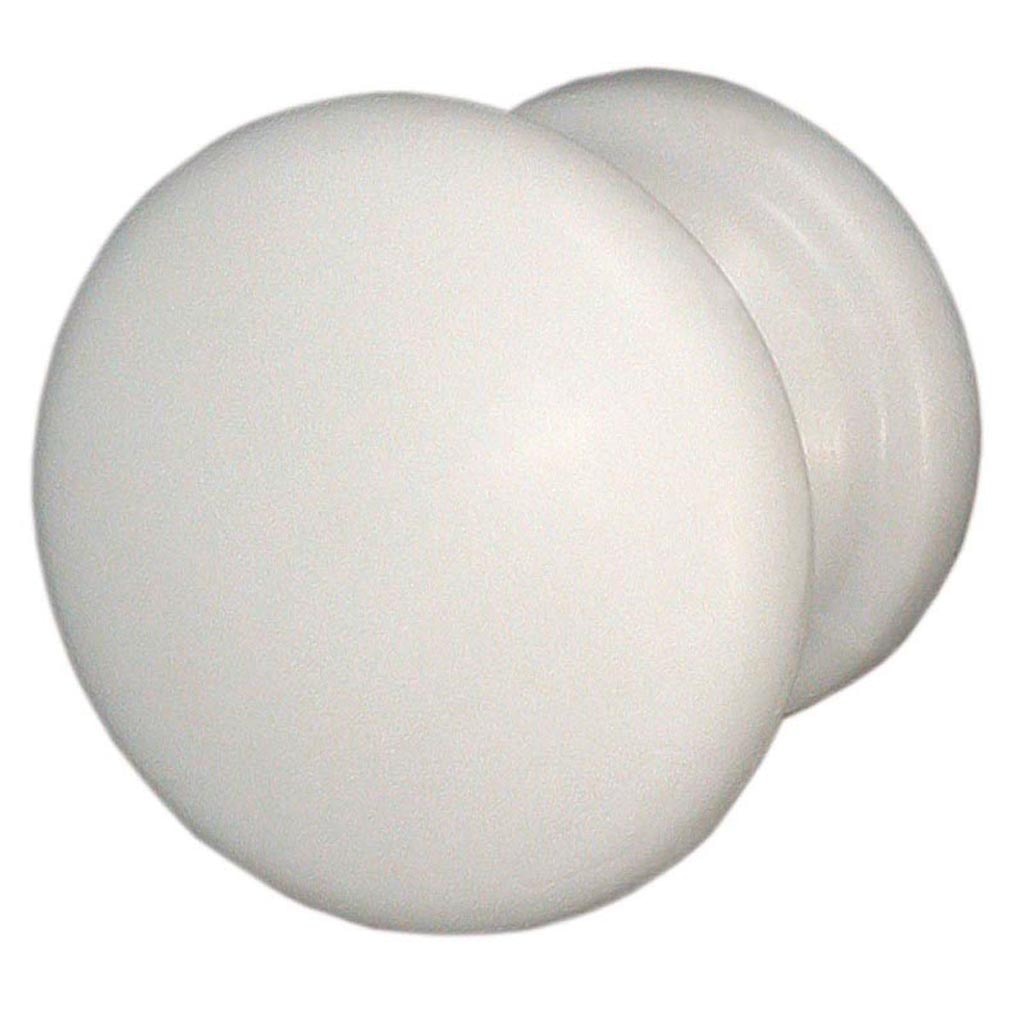 Buton usa, plastic, stil M4, 32 x 27 mm, alb 