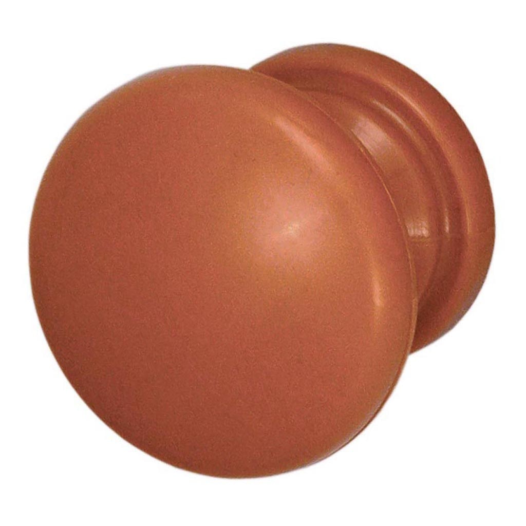 Buton usa, plastic, stil M4, 32 x 27 mm, maro 