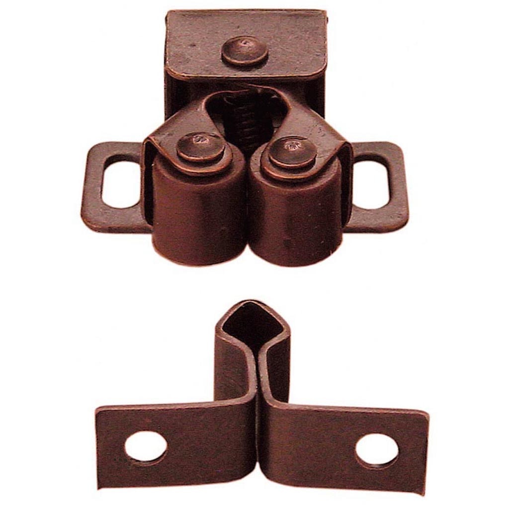 Set opritor cu doua role pentru usa mobilier, alamit antic