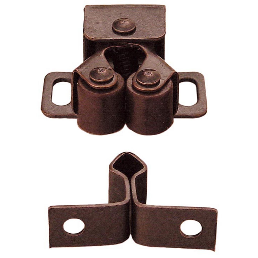 Set opritor cu doua role pentru usa mobilier, zincat galben