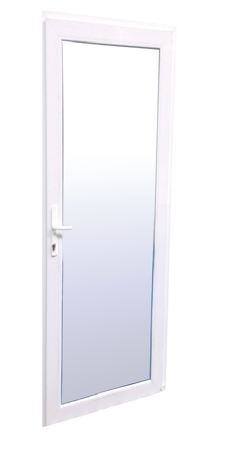 Usa termopan PVC interior/exterior, batanta, cu geam, 4 C, alb, stanga, simpla deschidere, 88 x 195 cm  Extruplast