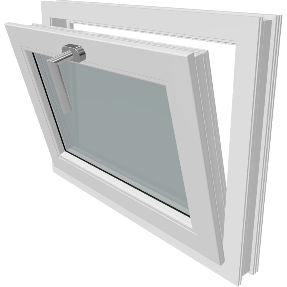 Fereastra termopan FENSTERWELT, PVC, 5 camere, 76 x 56 cm, deschidere oscilanta in jos, alb