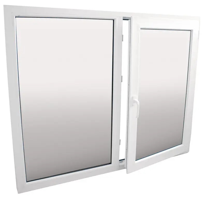 Fereastra termopan FENSTERWELT, PVC, 3 camere, 136 x 100 cm, deschidere fixa + batanta dreapta, alb