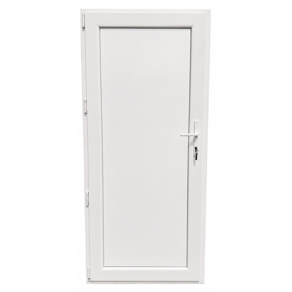 Usa exterior FENSTERWELT, fara geam, stanga, PVC, 88 x 195 cm, alb