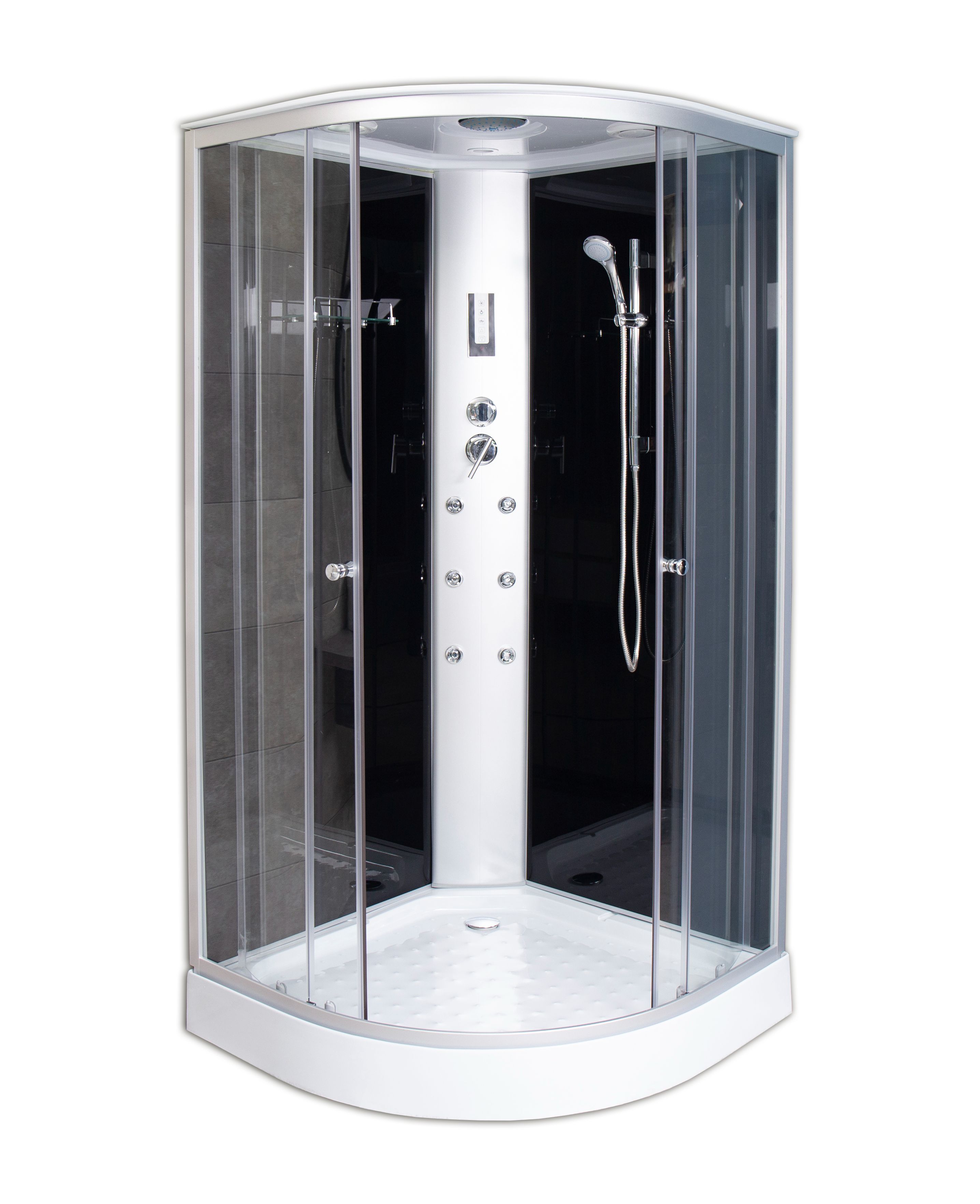 Cabina hidromasaj, cadita joasa, semirotunda, 215 x 100 cm  Venus