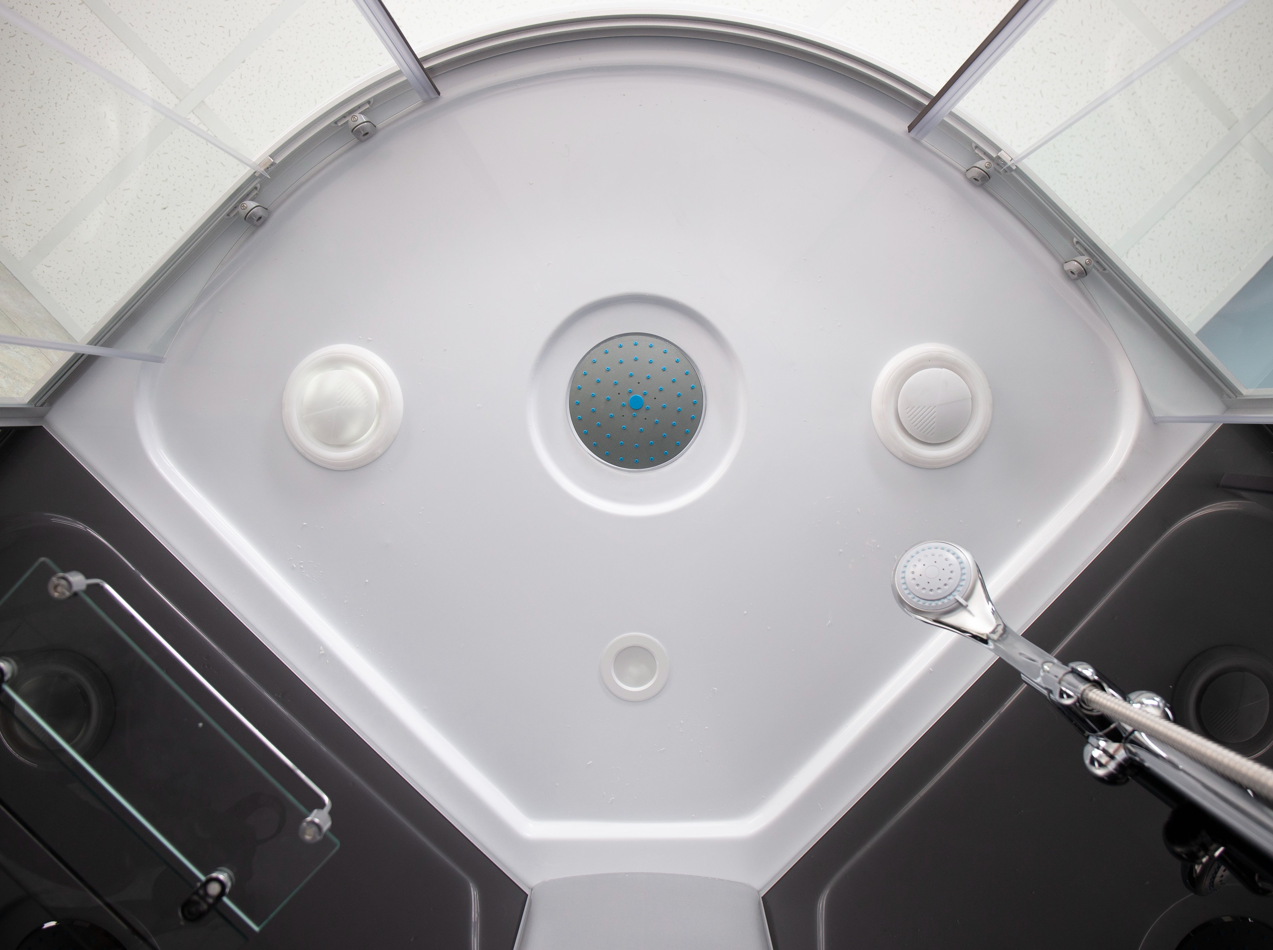 Cabina hidromasaj, cadita joasa, semirotunda, 215 x 100 cm  Venus