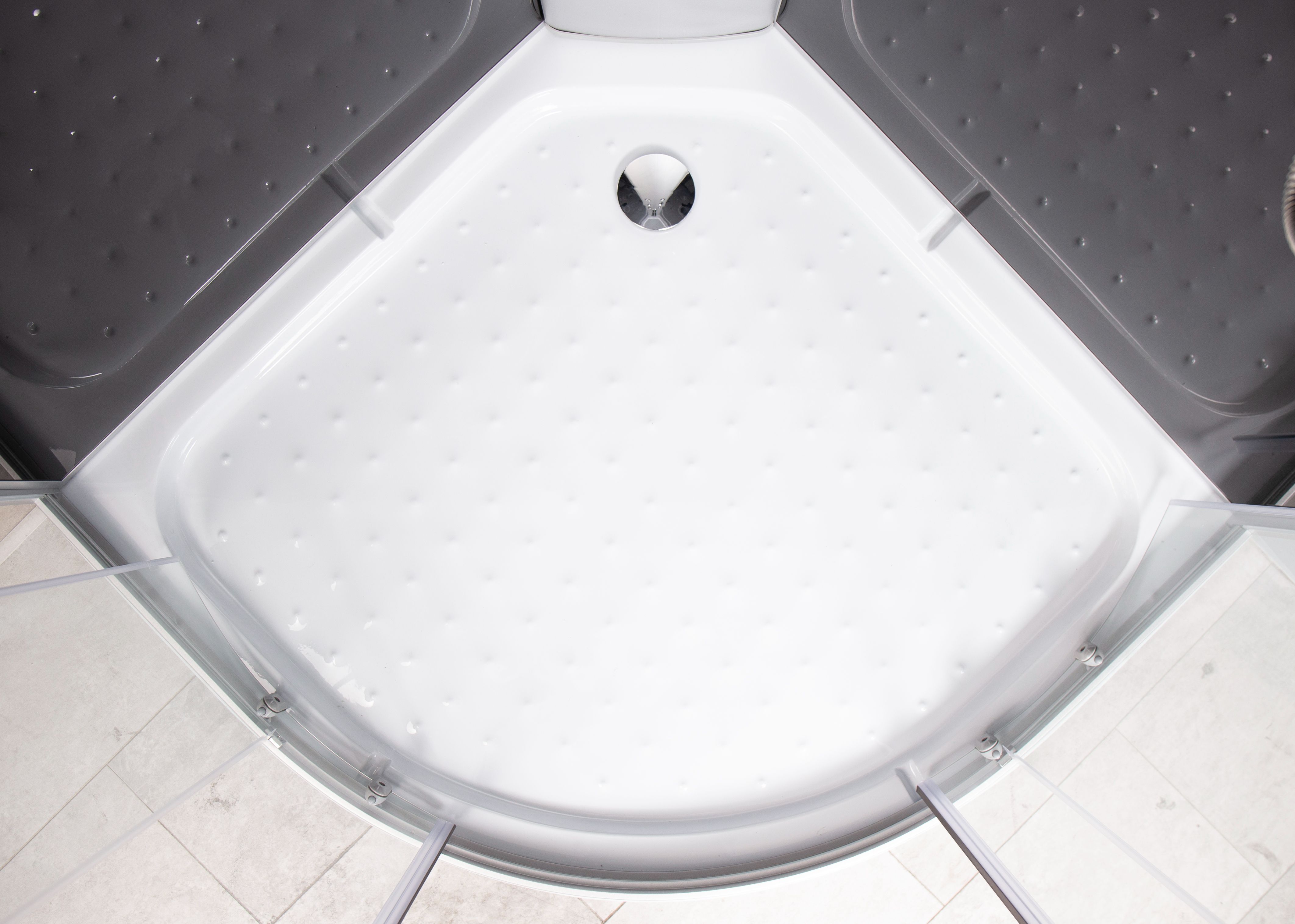 Cabina hidromasaj, cadita joasa, semirotunda, 215 x 100 cm  Venus