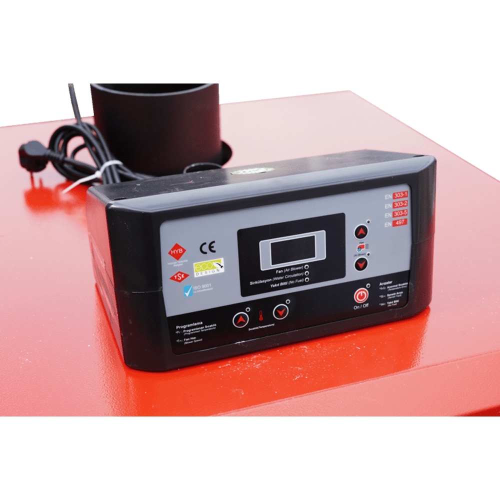 Cazan combutibil solid cu aer insuflat Bautech EKB/3G-25, 29 kW, 73 x 70.5 x 150 cm