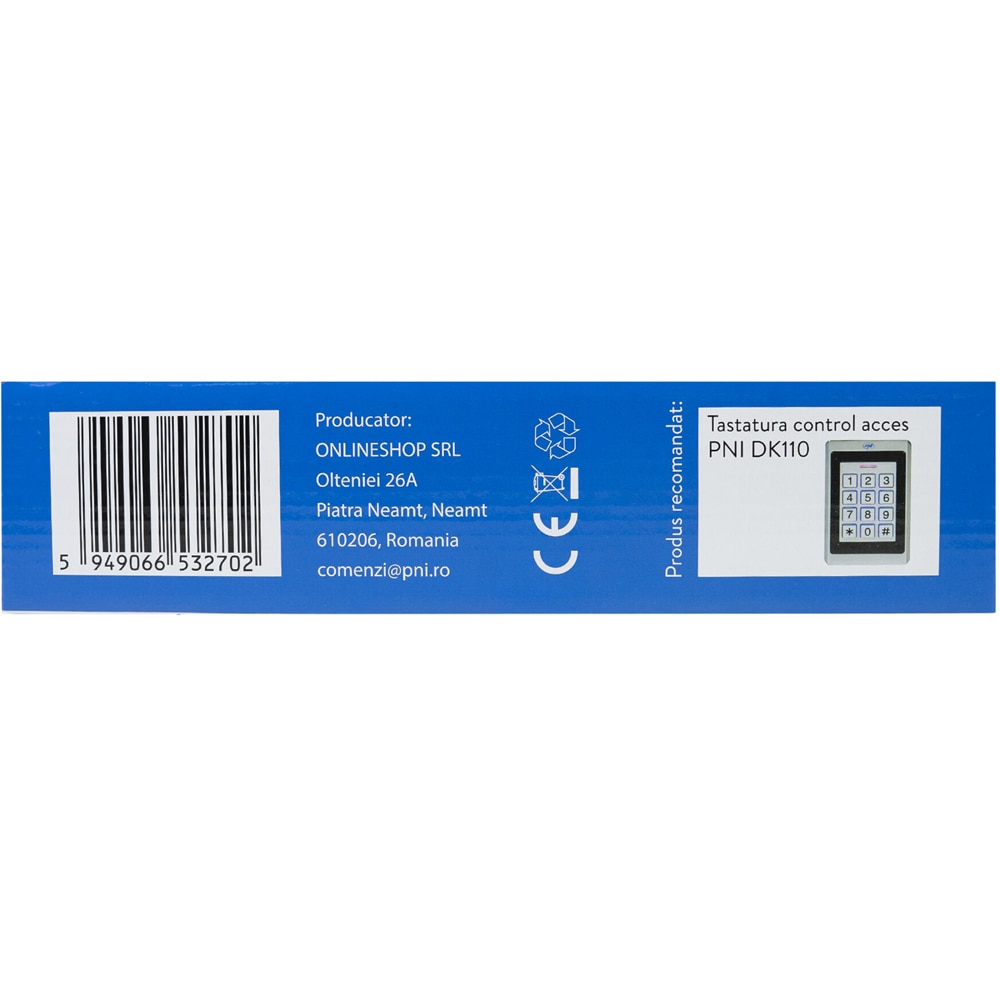 Electromagnet de retinere PNI EM280KG NO/NC/COM, forta de inchidere 280kg, alimentare 12V/24V