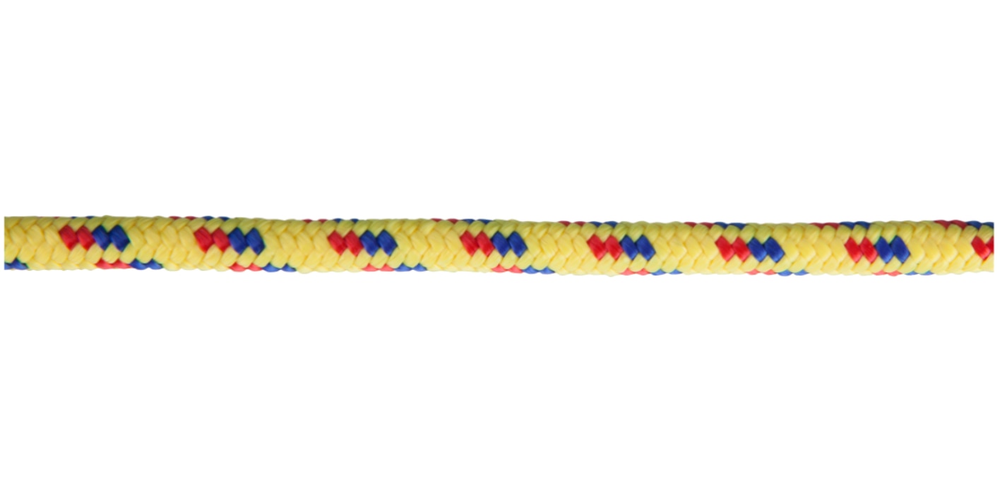 Cordelina PP, grosime 6 mm, lungime 20 m, galben multicolor  Evotools