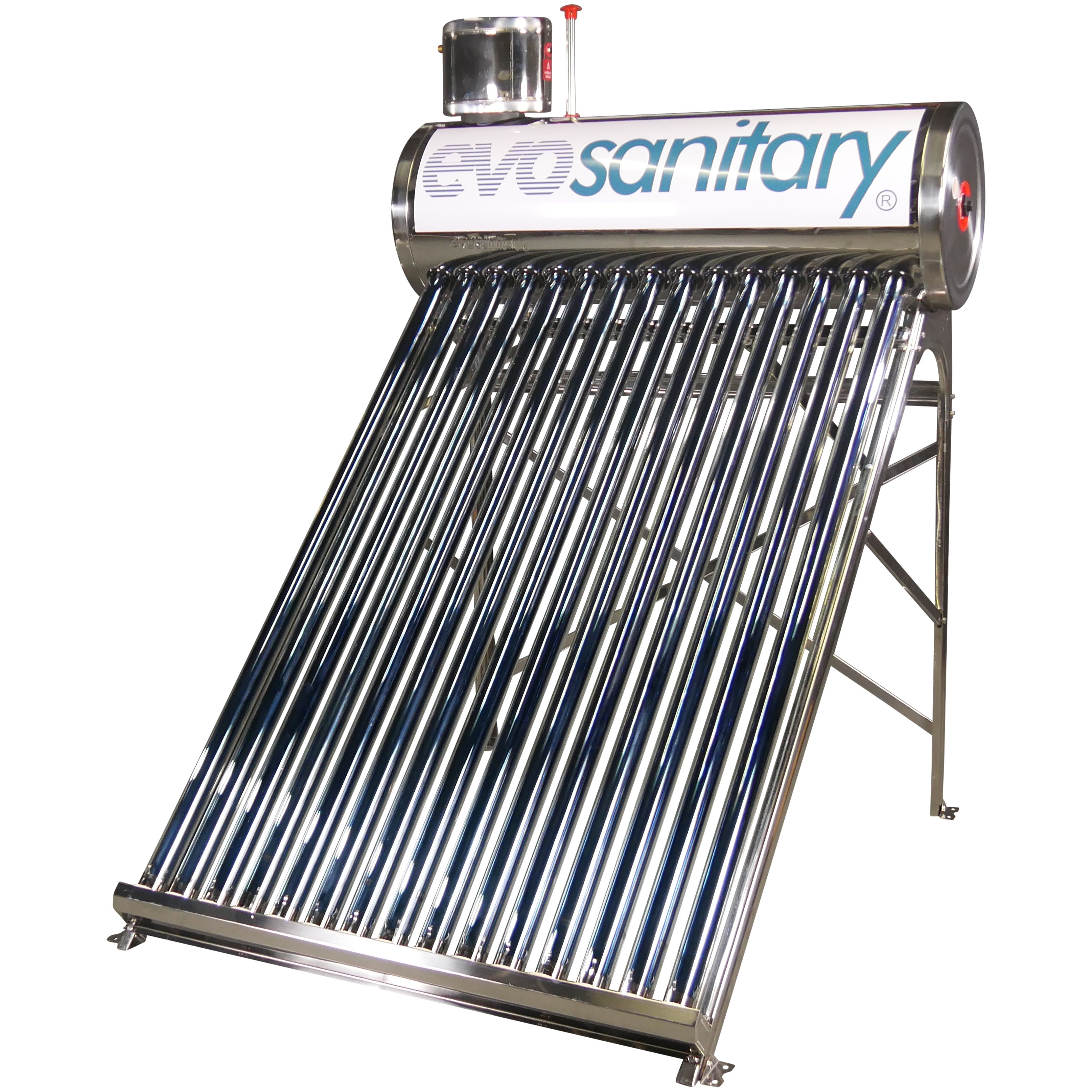 Sistem panou solar EVOSANITARY, 15 tuburi vidate, inox, 128l