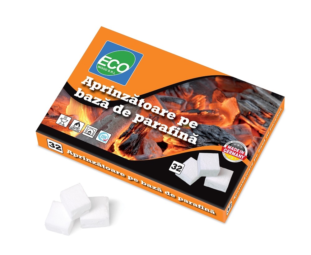 Set 32 brichete pentru aprins focul, parafina • Eco Wood