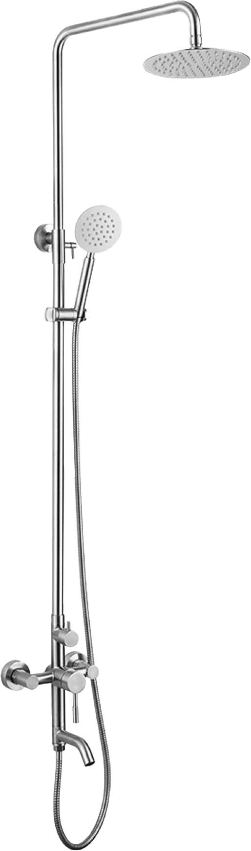 Sistem cada, dus, inox Pole, monocomanda, 1.5 m