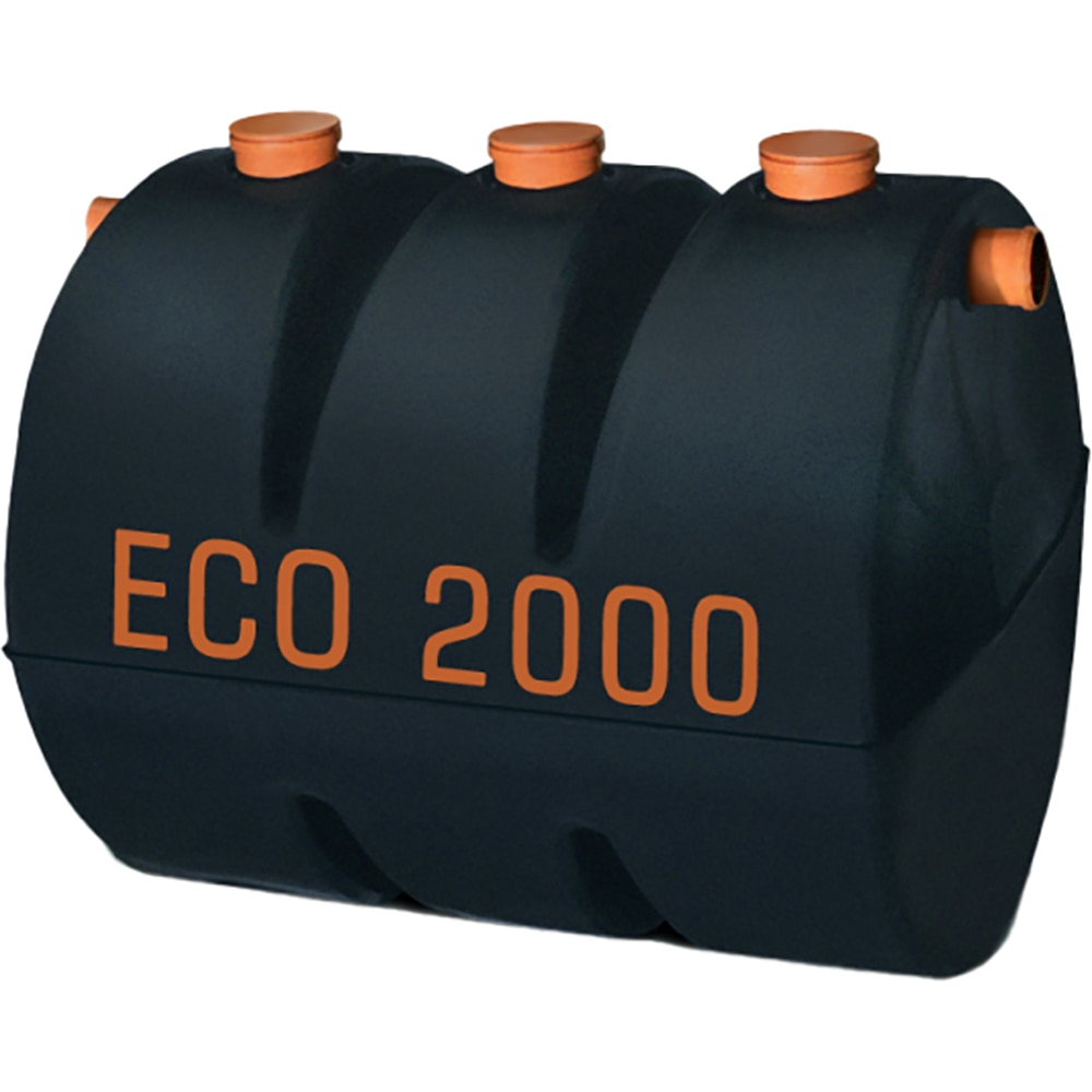 Fosa septica ECO-TAD, tricamerala, 2000L, negru