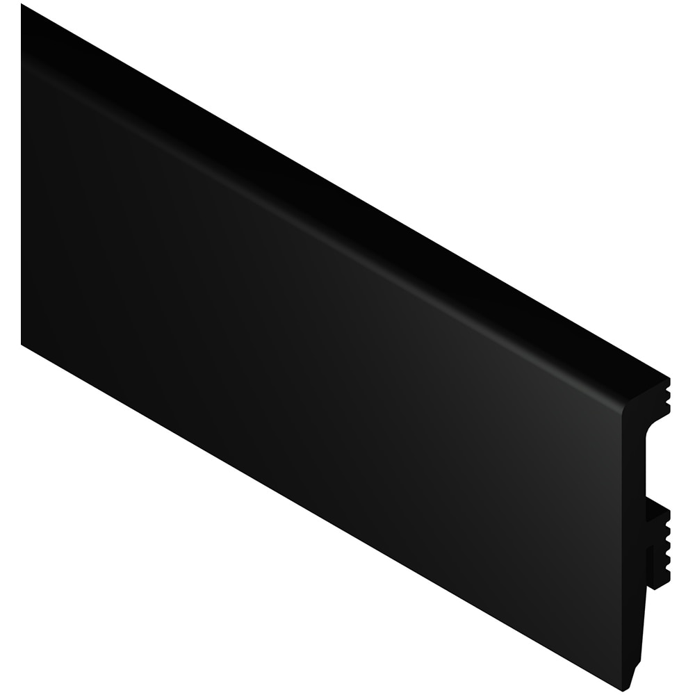 Plinta PPRBU80N, polimer, 220 x 8 x 1.6 cm, negru mat