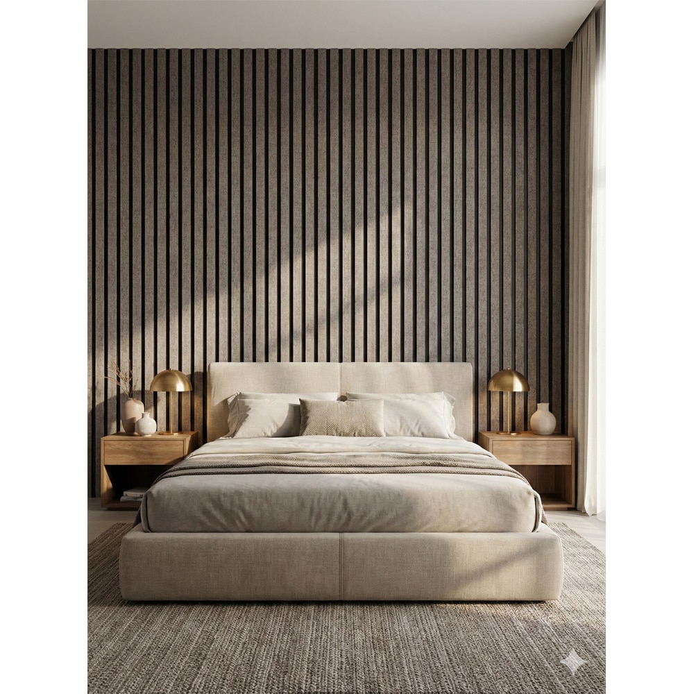 Panou riflaj decorativ Keten, polimer, 12 x 125 x 2700 mm, fag periat