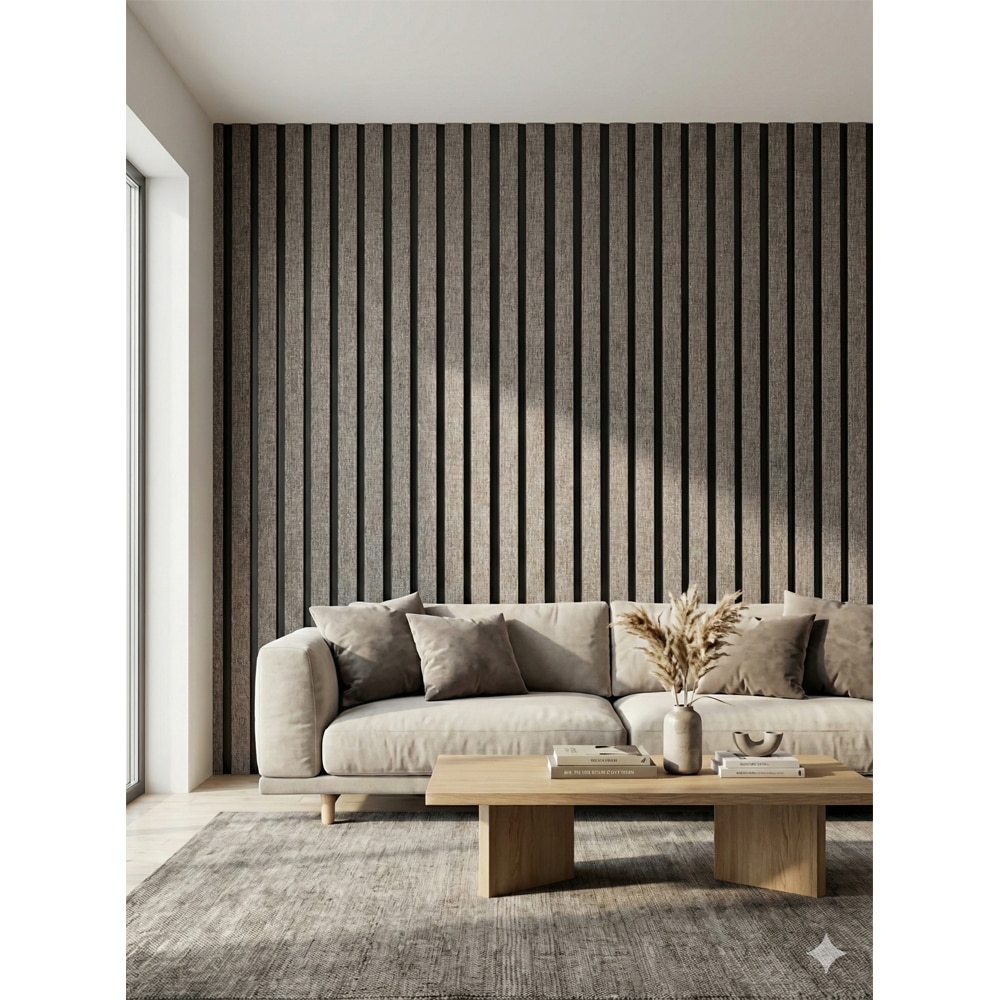 Panou riflaj decorativ Keten, polimer, 12 x 125 x 2700 mm, fag periat